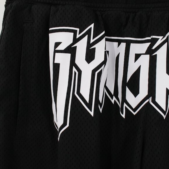 Gymshark Shorts Mens Medium Wordmark Mesh 4" Drawcord Waist black gym workout - Picture 3 of 13